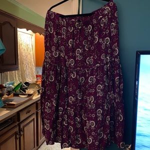 Size 20 Lane Bryant tiered maxi skirt